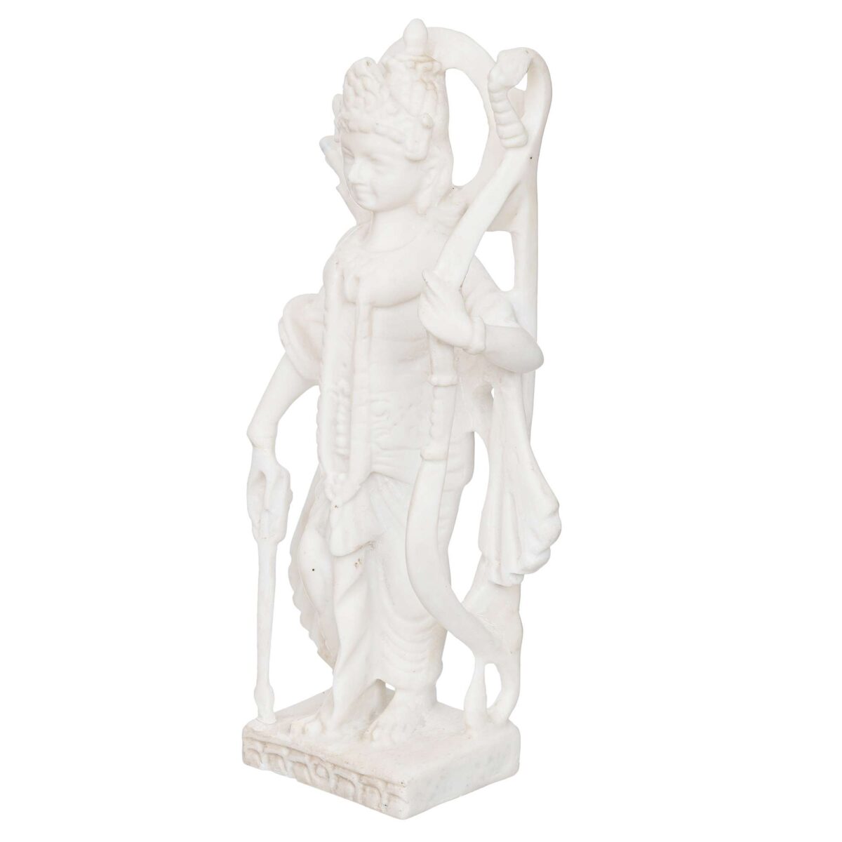 White Marble Standing Ram Ji murti for Pooja Room Standing Hindu Lord Ram ji Statue for Home Temple Idol Murti Best for Gift - Image 4