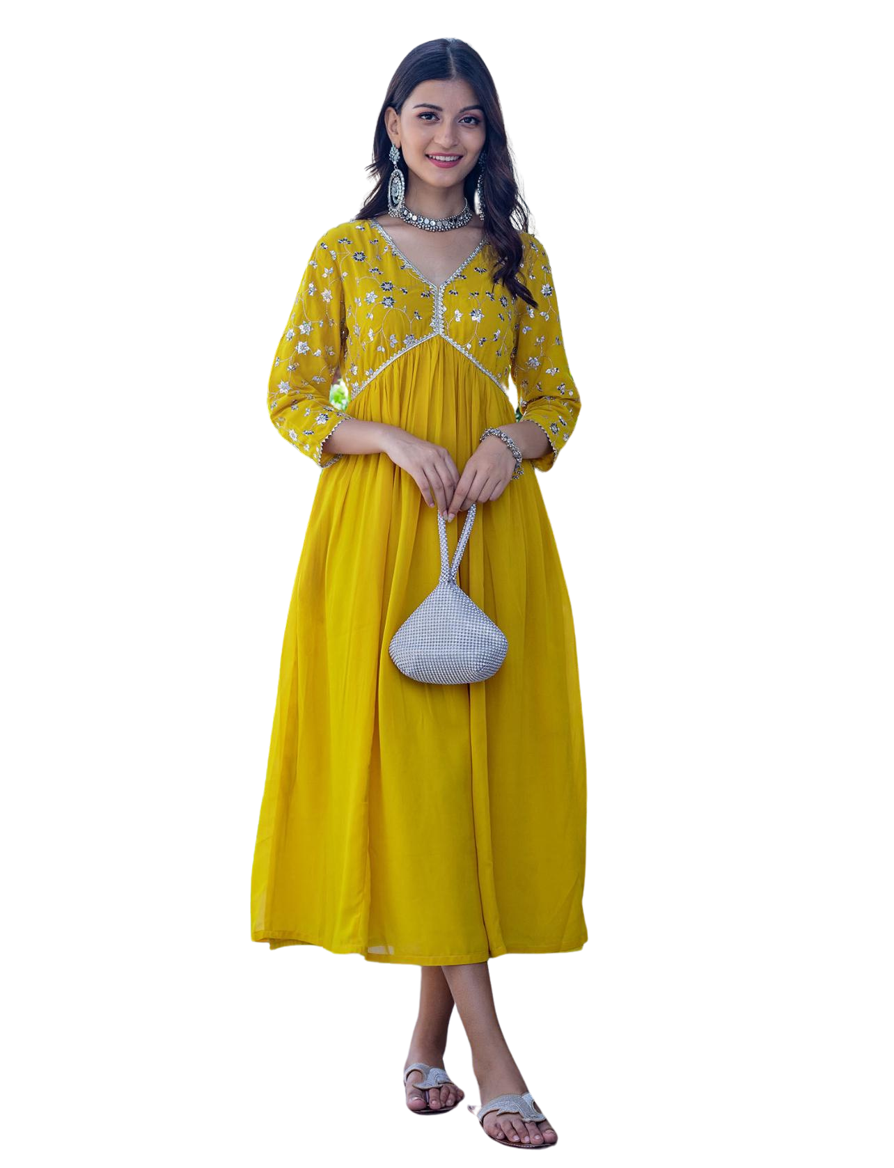 3-Piece Cotton Kurta Set for Women ? Kurta, Palazzo & Dupatta(M)